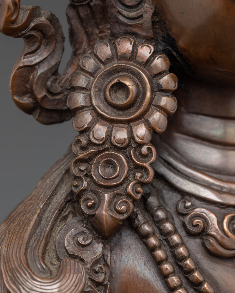 Spiritual Amitayus Statue | Oxidized Copper Craftsmanship