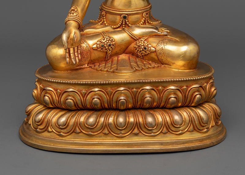 White Tara Goddess Buddha Statue | 24K Gold Gilded Copper