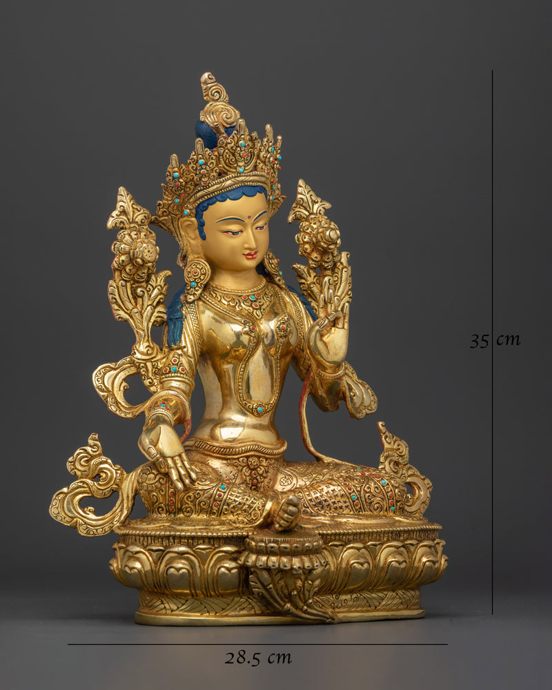 Tibetan Green Tara figurine