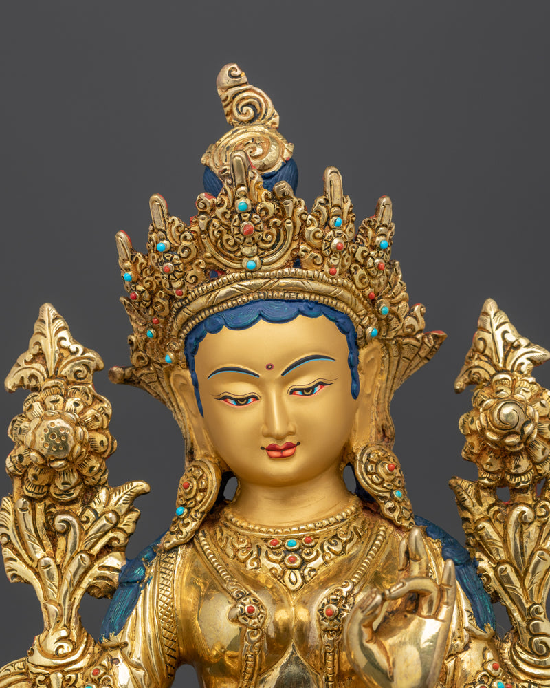 Tibetan Green Tara figurine