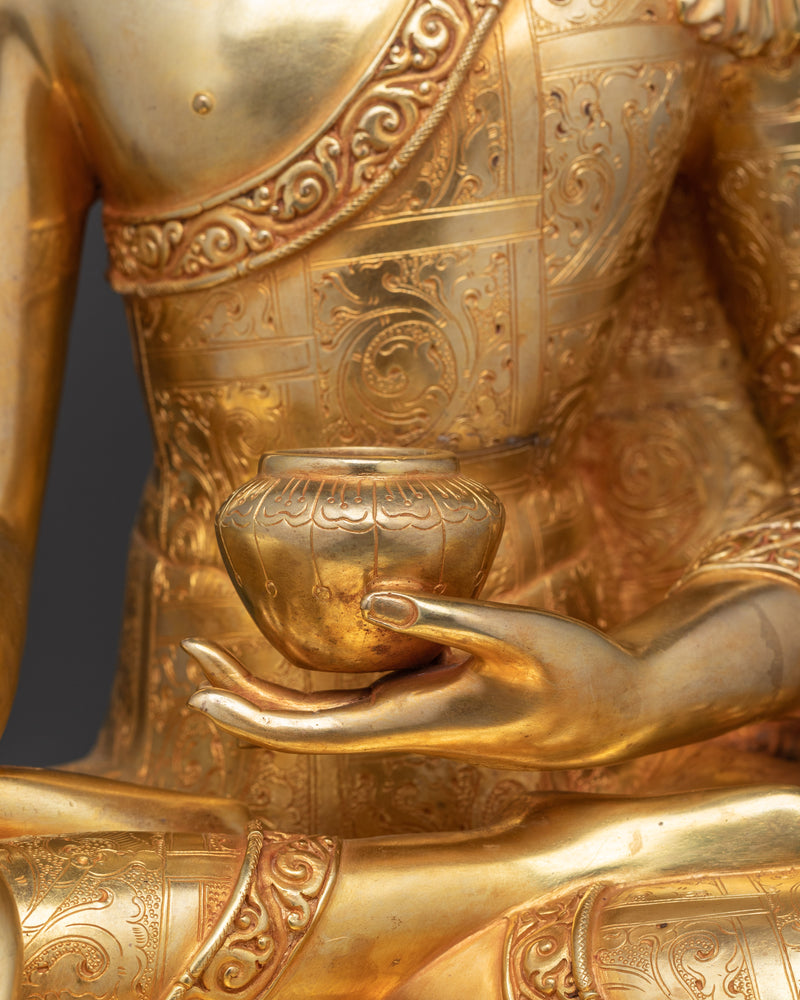 Gold gilded Shakyamuni Buddha statue| Enlightenment and Peace