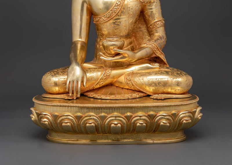 Gold gilded Shakyamuni Buddha statue| Enlightenment and Peace