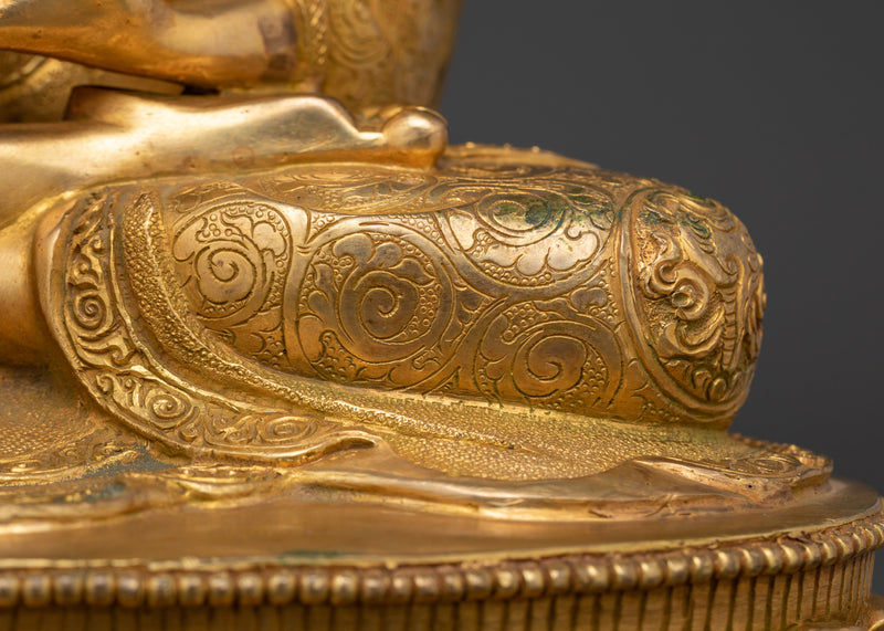 Supreme Healer Medicine Buddha | 24k Gold Gilded Nepalese Artwork