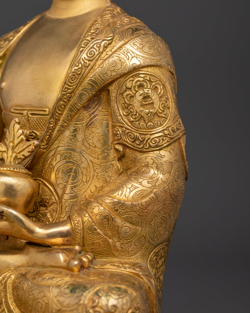 Supreme Healer Medicine Buddha | 24k Gold Gilded Nepalese Artwork