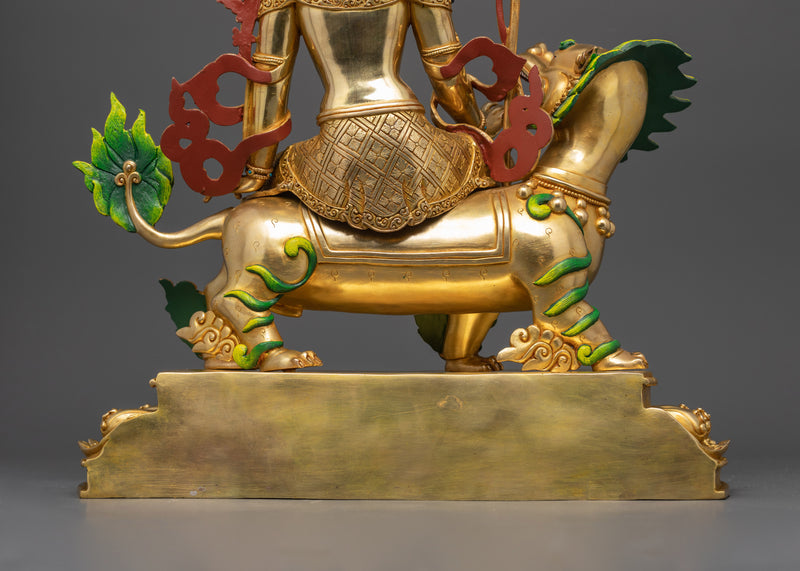 Statue of Simhanada Chenrezig | Handcrafted Tibetan Art