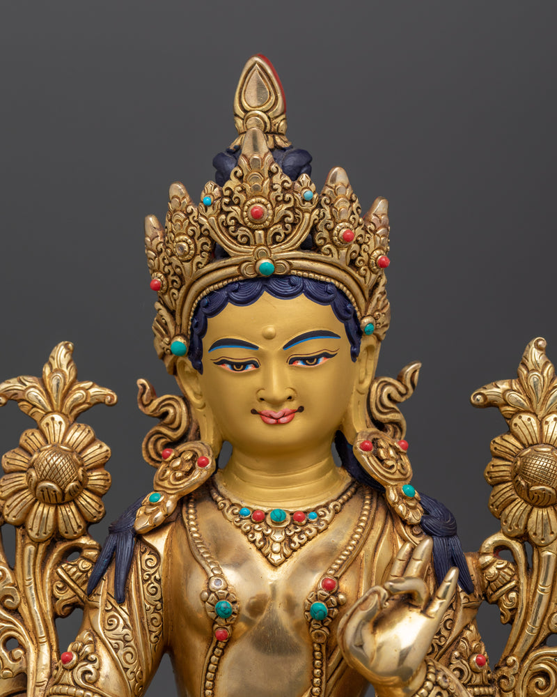 The Compassionate Protector and Swift Savior | Green Tara Hand-crafted Statue