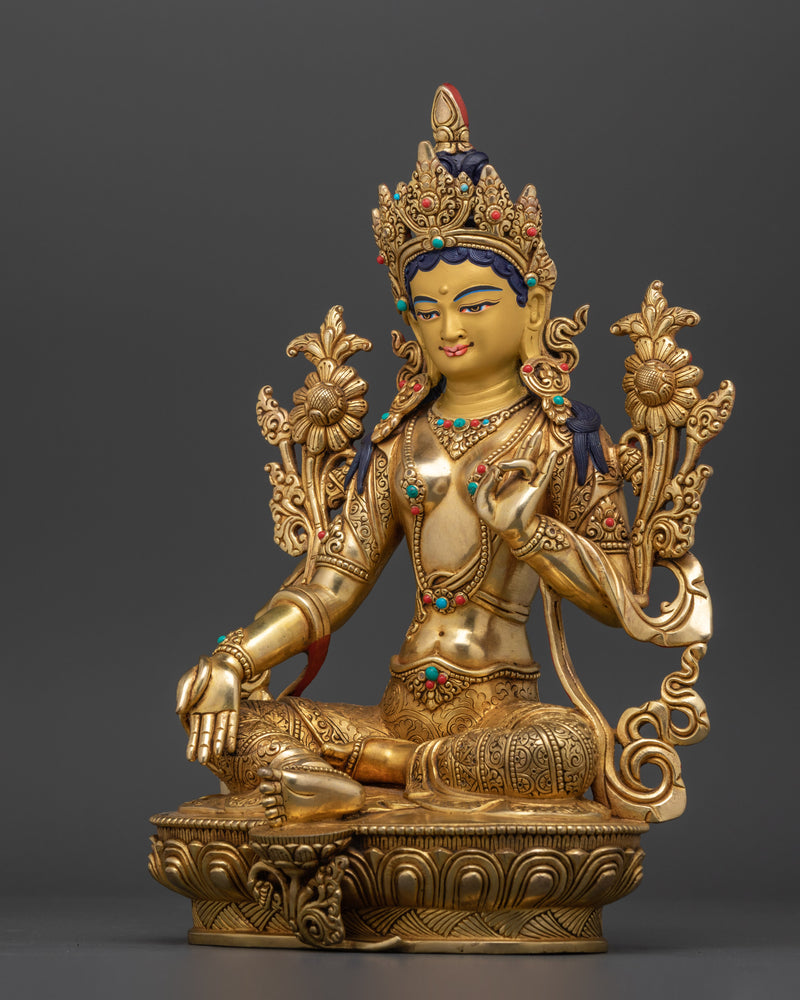 The Compassionate Protector and Swift Savior | Green Tara Hand-crafted Statue