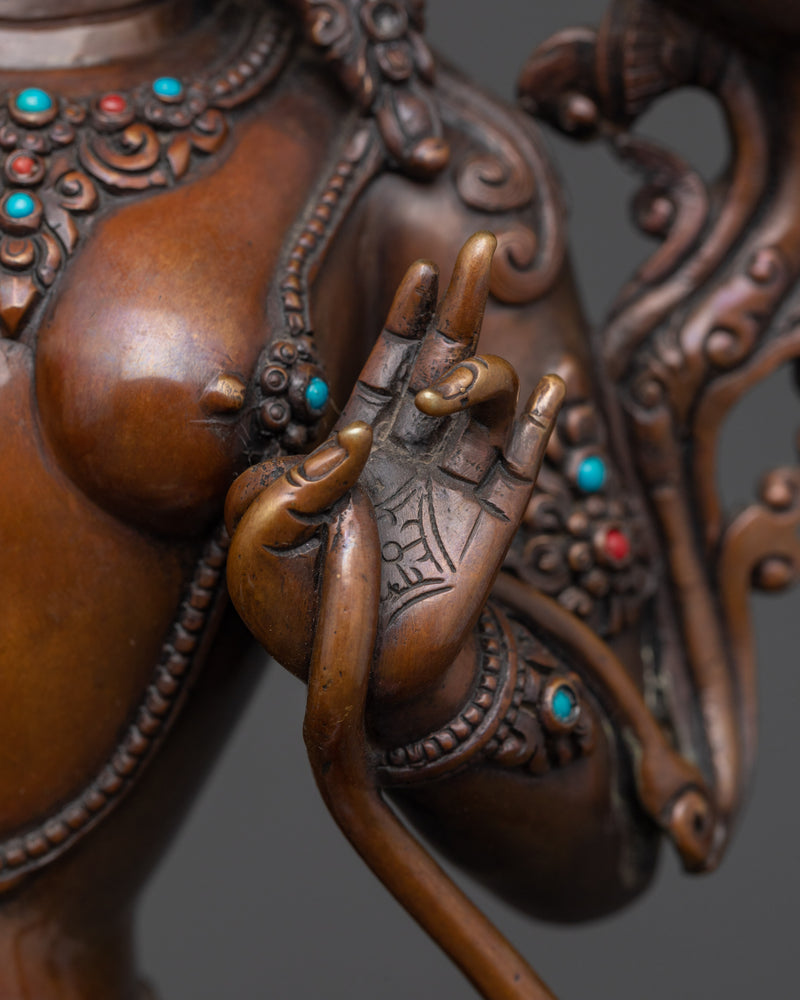 The Swift Protector and Compassionate Savior | Green Tara Oxidized Statue