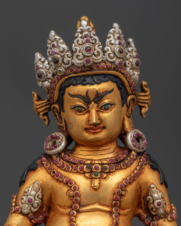 The Deity of Wealth and Prosperity | Yellow Dzambhala Exquisite Statue