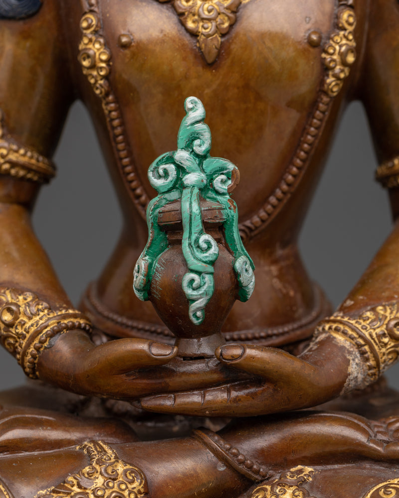 Oxidized Amitayus Buddha Statue | An Eternal Symbol of Longevity and Wisdom