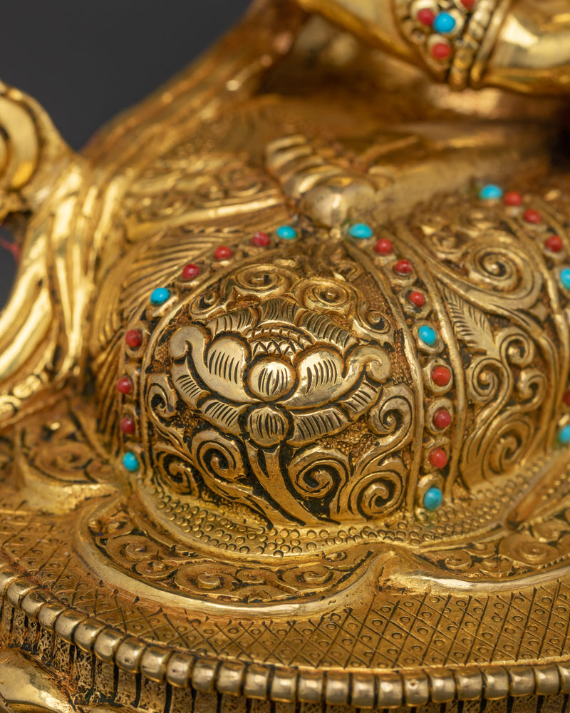 24K Gold Gilded Amitayus Statue | A Radiant Symbol of Longevity and Wisdom