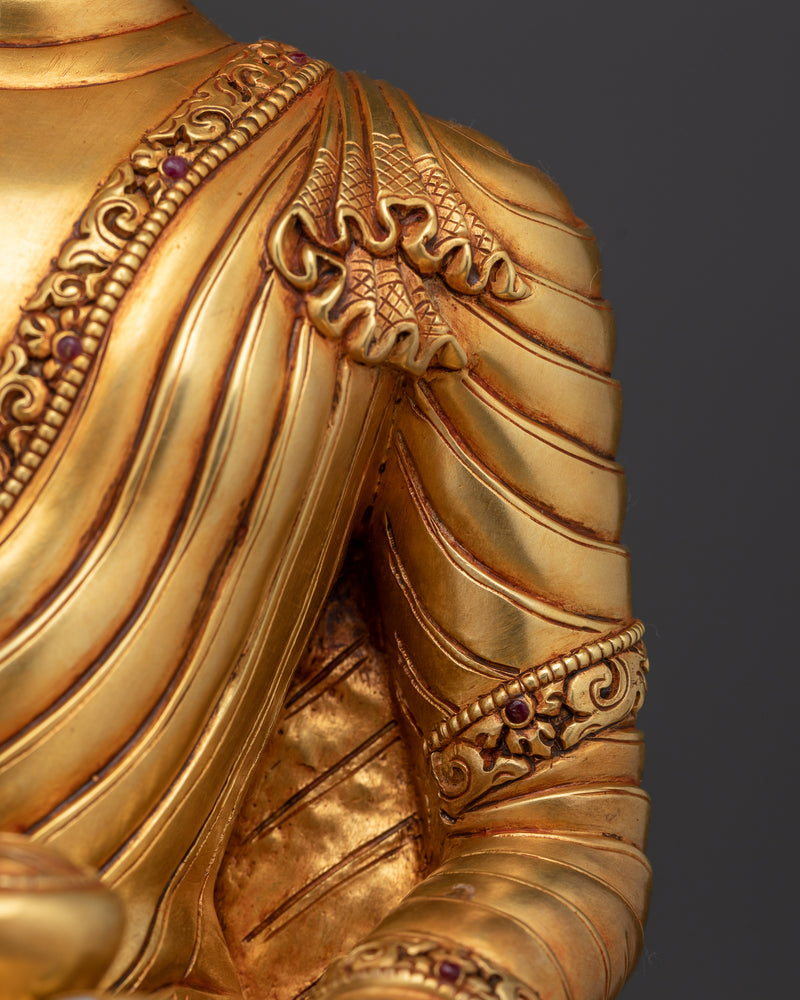 The Buddha of Infinite Light and Compassion | Amitabha Buddha Gilt Statue