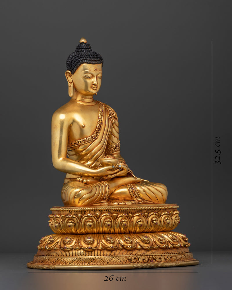 The Buddha of Infinite Light and Compassion | Amitabha Buddha Gilt Statue