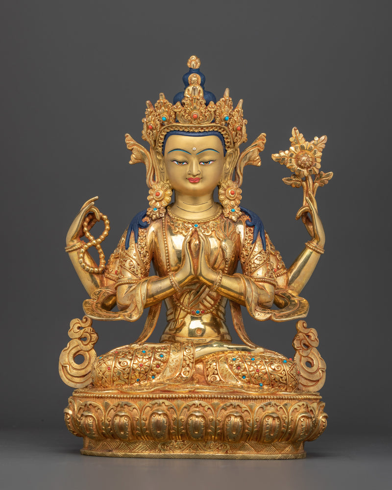 24k-gold-gilded-chenrezig-figurine