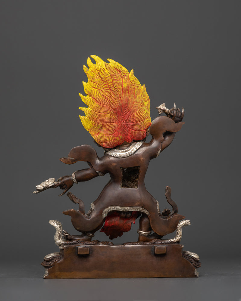 Wrathful Trakpo Sumtril Yidam Statue | Fierce Protector and Power