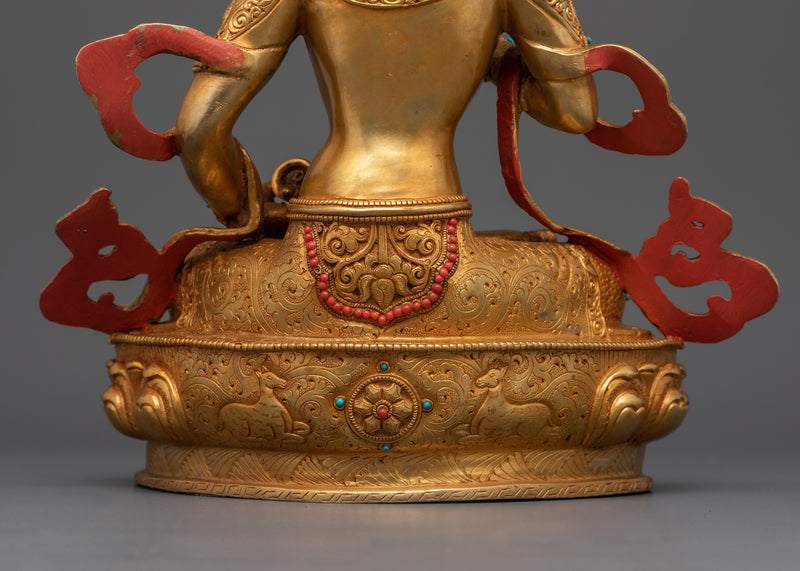 Gambar Arca Buddha Vajrasattva | 24K Gold Gilded Tibetan Sculpture