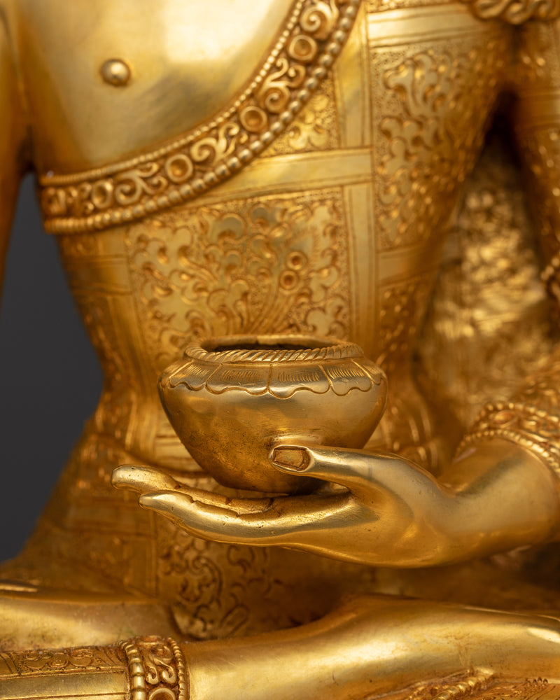 Shakya Clan Shakyamuni Buddha | 24K Gold Gilded Tibetan Art