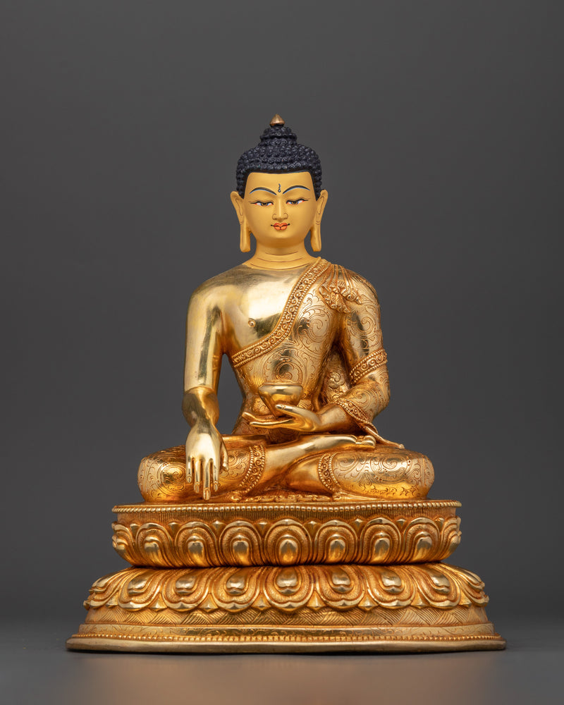 Prince Shakyamuni Buddha | 24K Gold Gilded Tibetan Sculpture