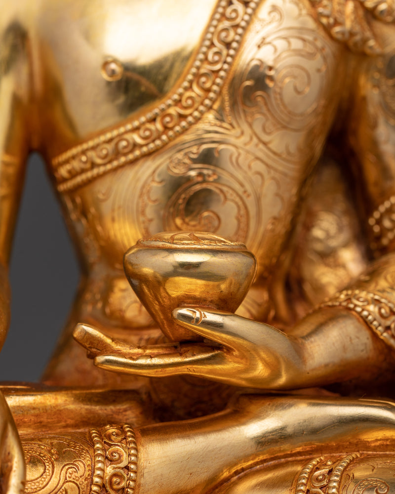 Prince Shakyamuni Buddha | 24K Gold Gilded Tibetan Sculpture