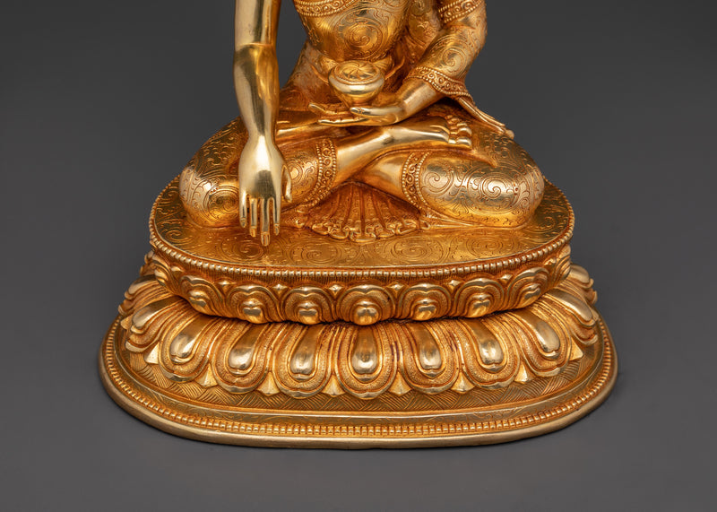 Prince Shakyamuni Buddha | 24K Gold Gilded Tibetan Sculpture