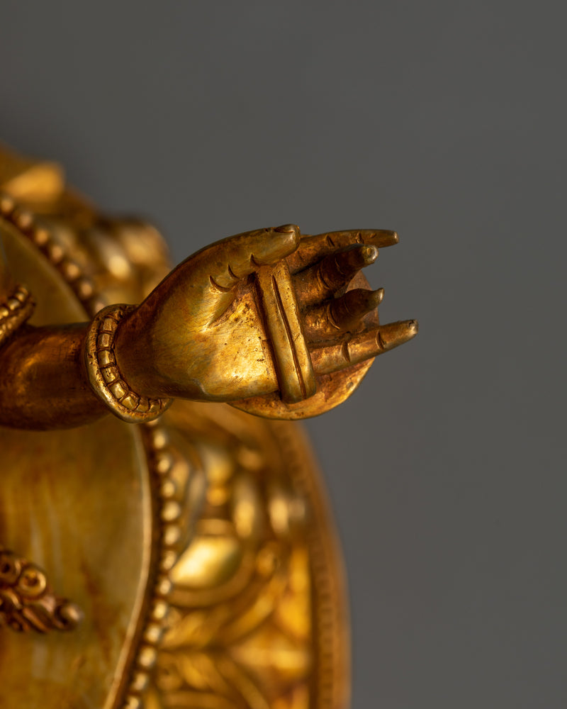 Spiritual Vishvarupa Statue | 24K Gold Gilded Copper Sculpture