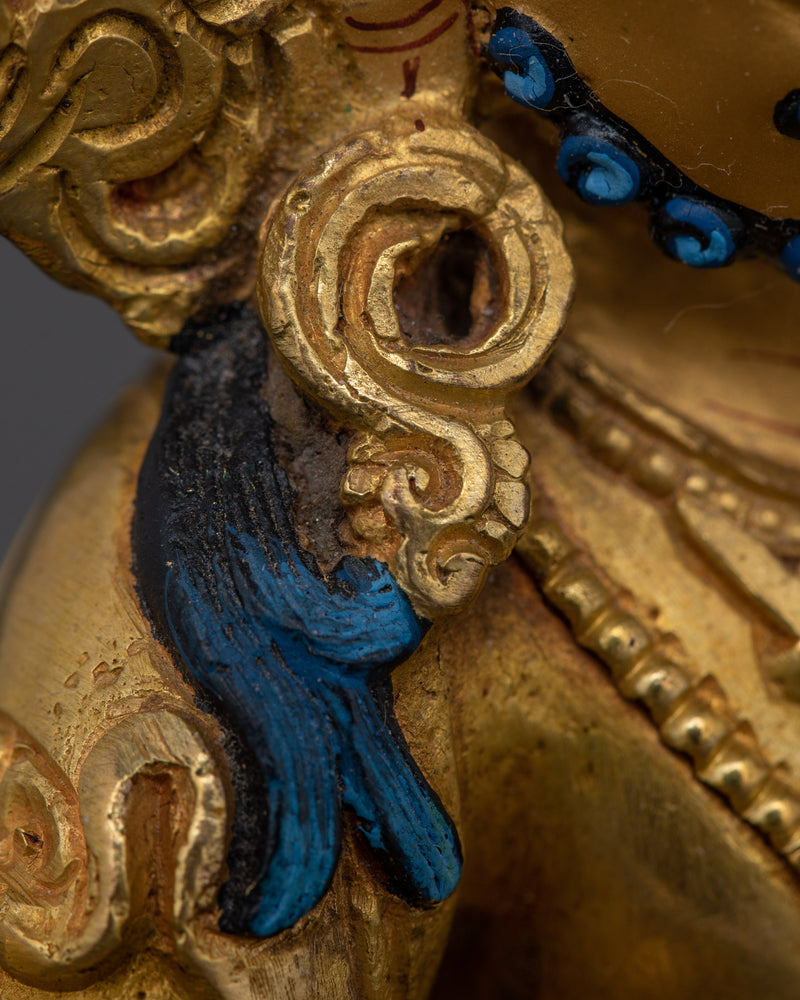 Tibetan Yellow Dzambhala Statue | Compassionate Wealth Deity