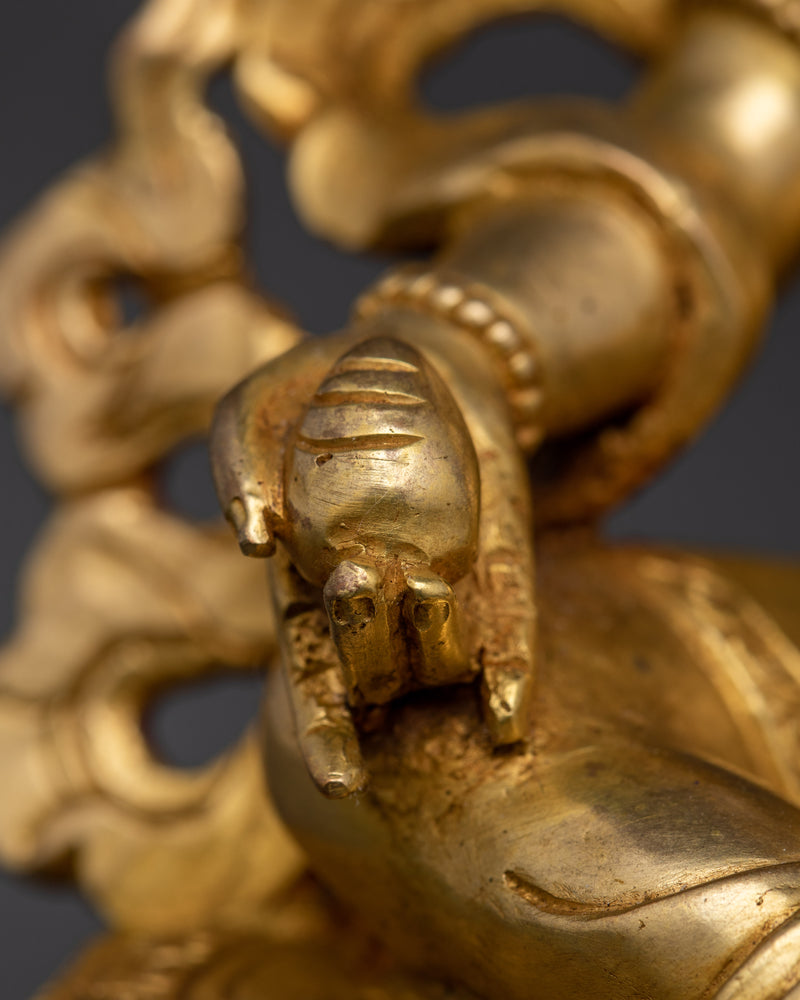 Tibetan Yellow Dzambhala Statue | Compassionate Wealth Deity