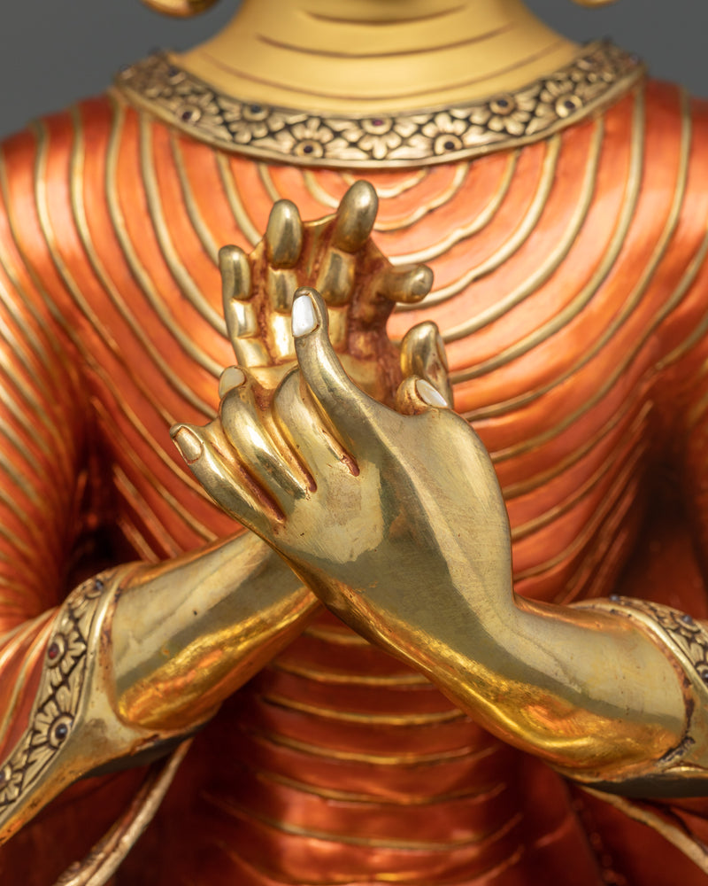 Maitreya Buddha of the Future Statue | Spiritual Sculpture in Dharmachakra mudra