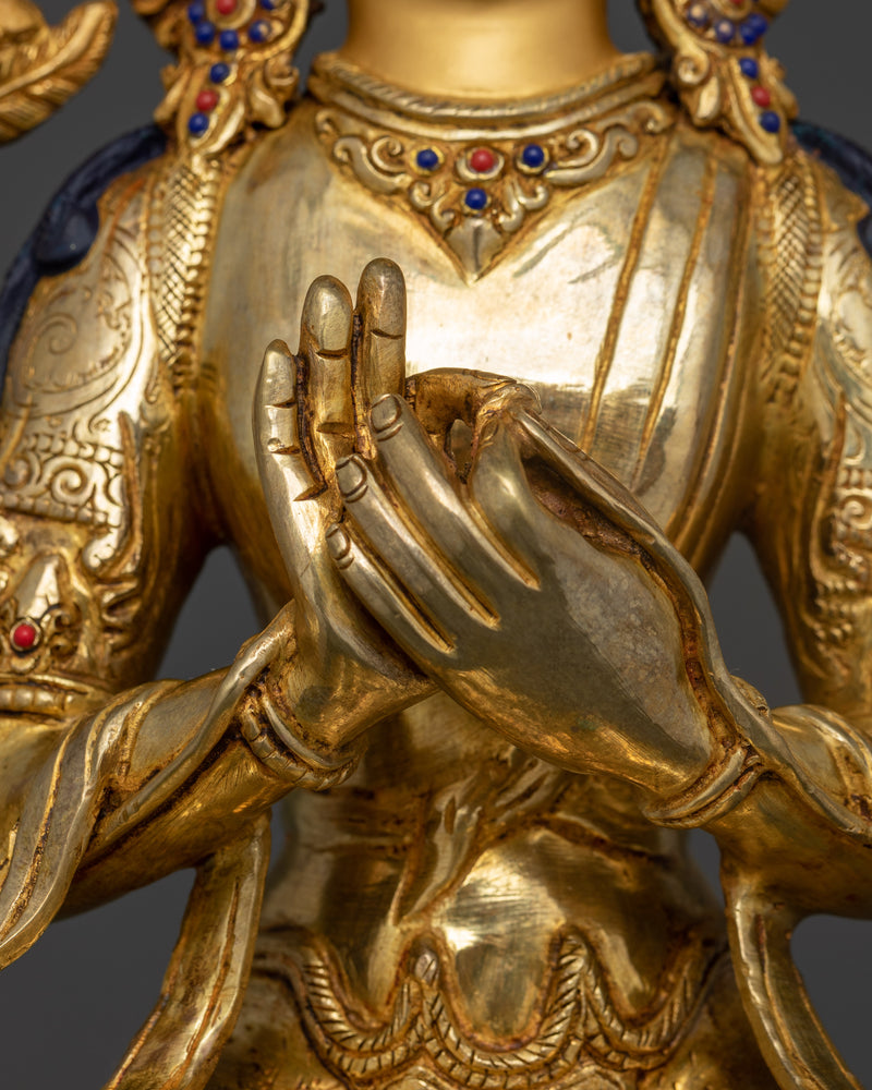 Maitreya Buddha To Be Statue | 24K Gold Gilded Serenity