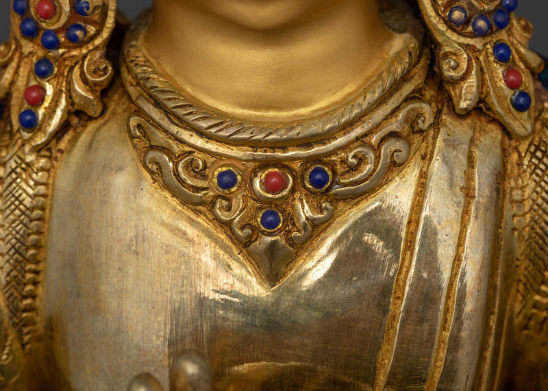 Maitreya Buddha To Be Statue | 24K Gold Gilded Serenity