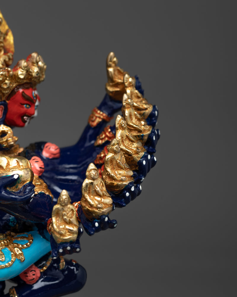 Yidam Hevajra Yab-Yum Statue | 24K Gold Gilded Copper Sculpture