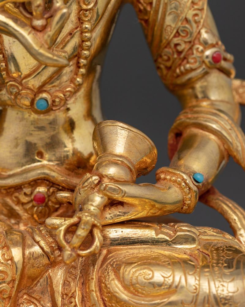 Vajrasattva Purification Deity | 24K Gold Gilded Tibetan Copper Statue