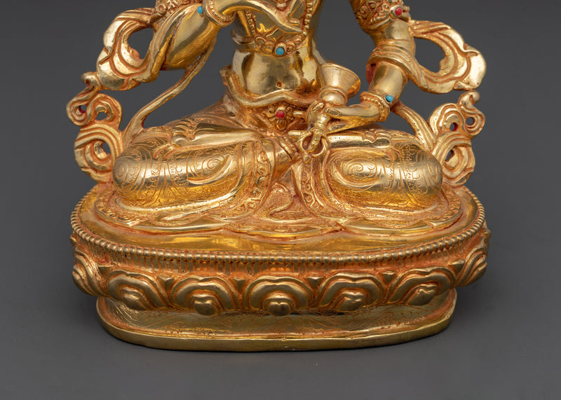 Vajrasattva Purification Deity | 24K Gold Gilded Tibetan Copper Statue