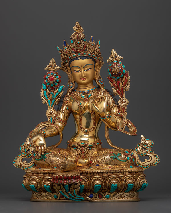 Green Tara Prayer Statue