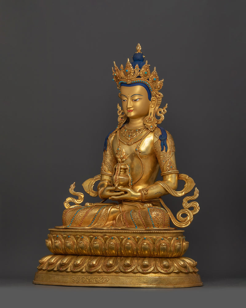 32.9 Inch Buddha Amitayus Mantra Practice Statue | Tibetan Deity of Longevity