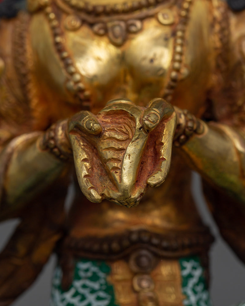 Nagakanya Statue for Protection and Fertility | 24K Gold Gilded Sculpture