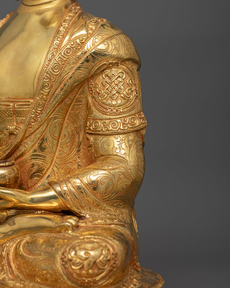 Master of Compassion Shakyamuni | 24K Gold Gilded Enlightened One Statue