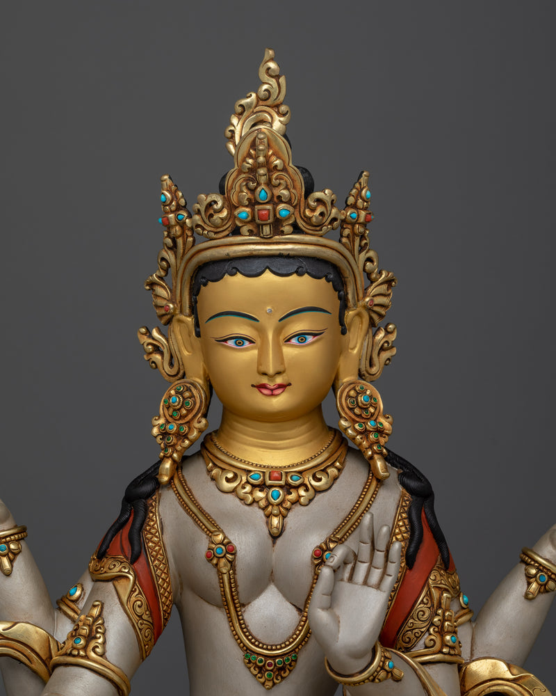 Sacred Laxmi Sculpture | A Collector’s Pride in 24K Gold Gilded Tibetan Art