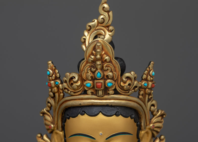 Sacred Laxmi Sculpture | A Collector’s Pride in 24K Gold Gilded Tibetan Art