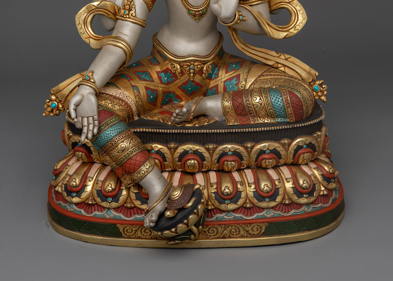 Sacred Laxmi Sculpture | A Collector’s Pride in 24K Gold Gilded Tibetan Art