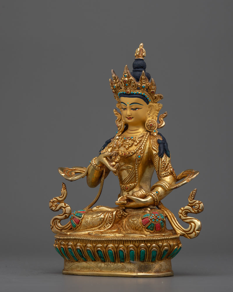 Spiritual Purification Deity Vajrasattva | 24K Gold Gilded Tibetan Statue