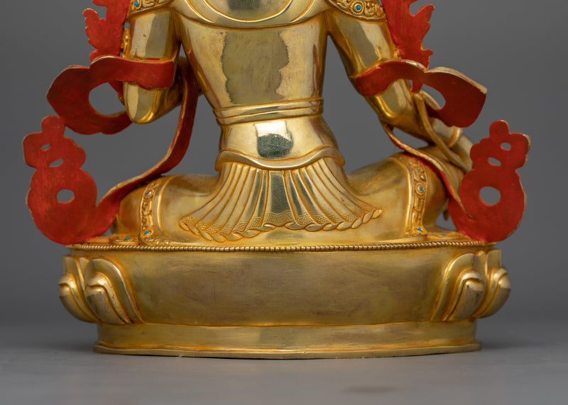 Buddhist Green Tara Mantra Prayer Statue | Tibetan Icon for Compassion and Protection