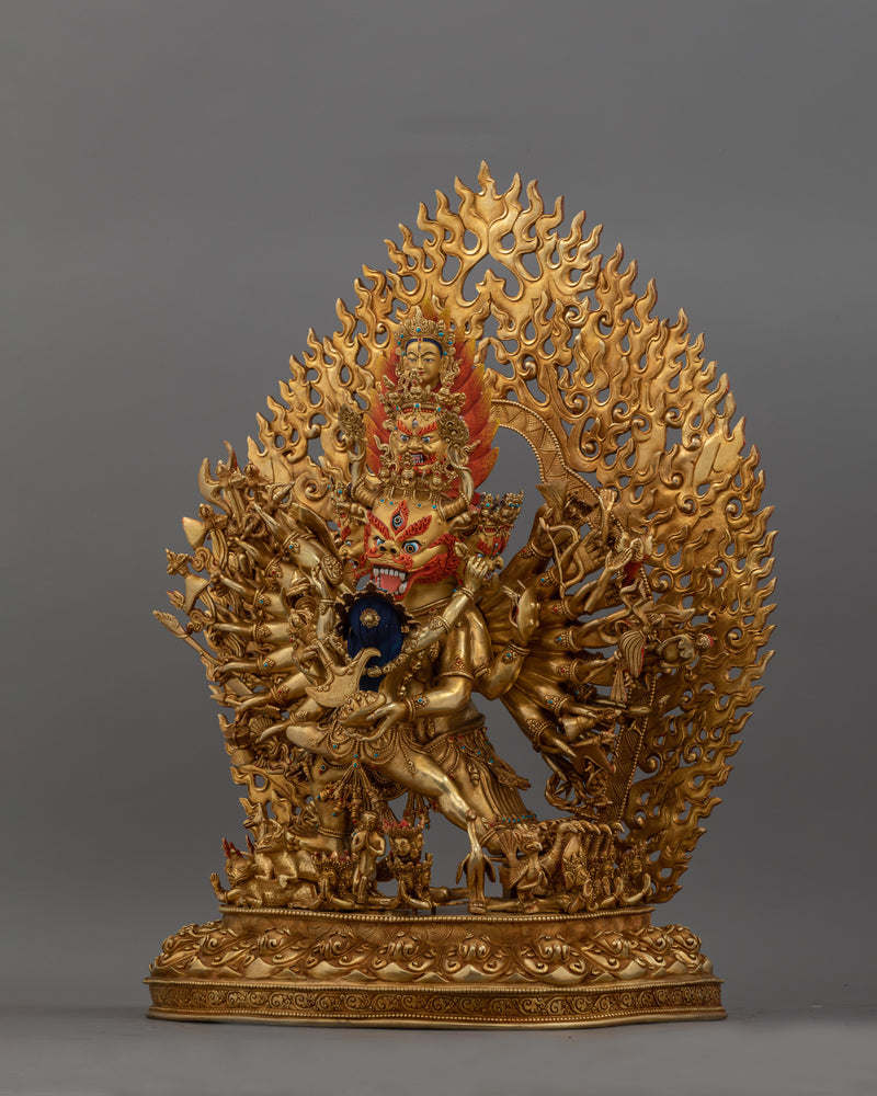 Sacred Yamantaka Deity | Majestic Buddhist Protector Statue