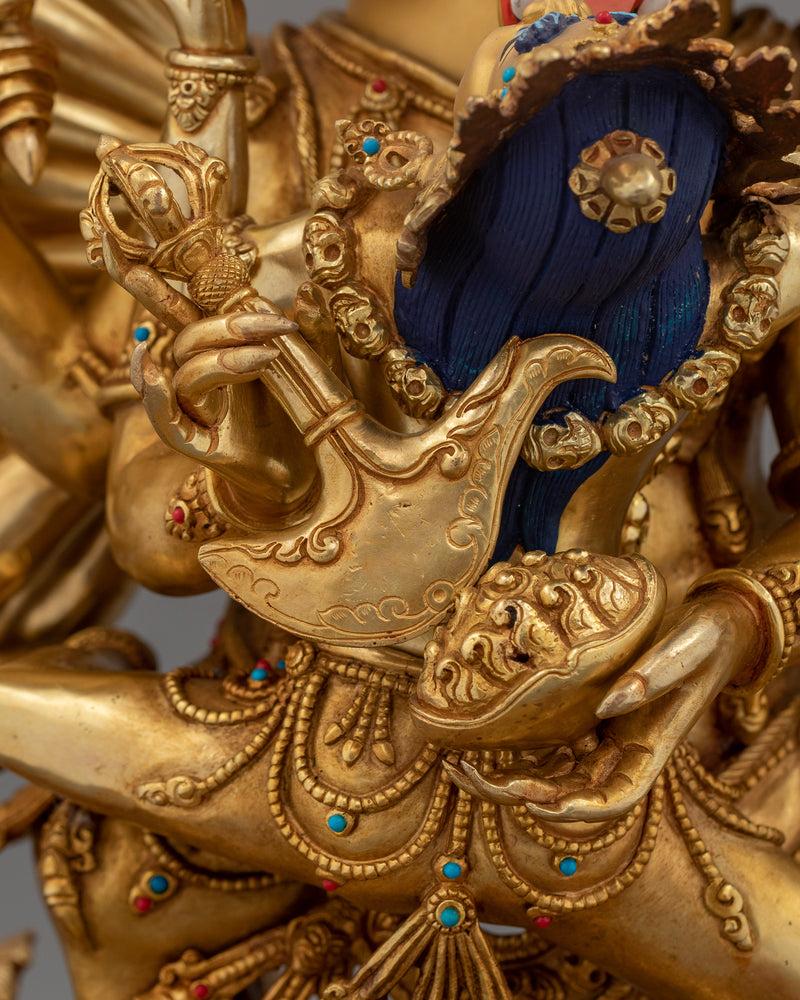 Sacred Yamantaka Deity | Majestic Buddhist Protector Statue