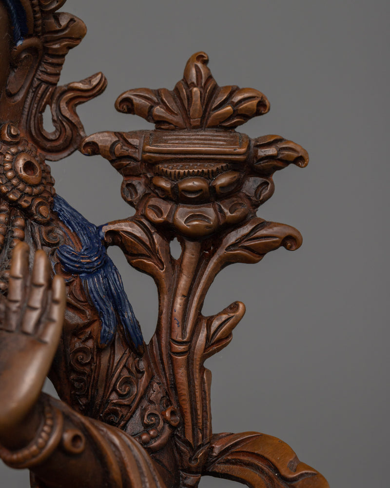 Wisdom Oxidized Manjushri Statue | The Bodhisattva of Wisdom