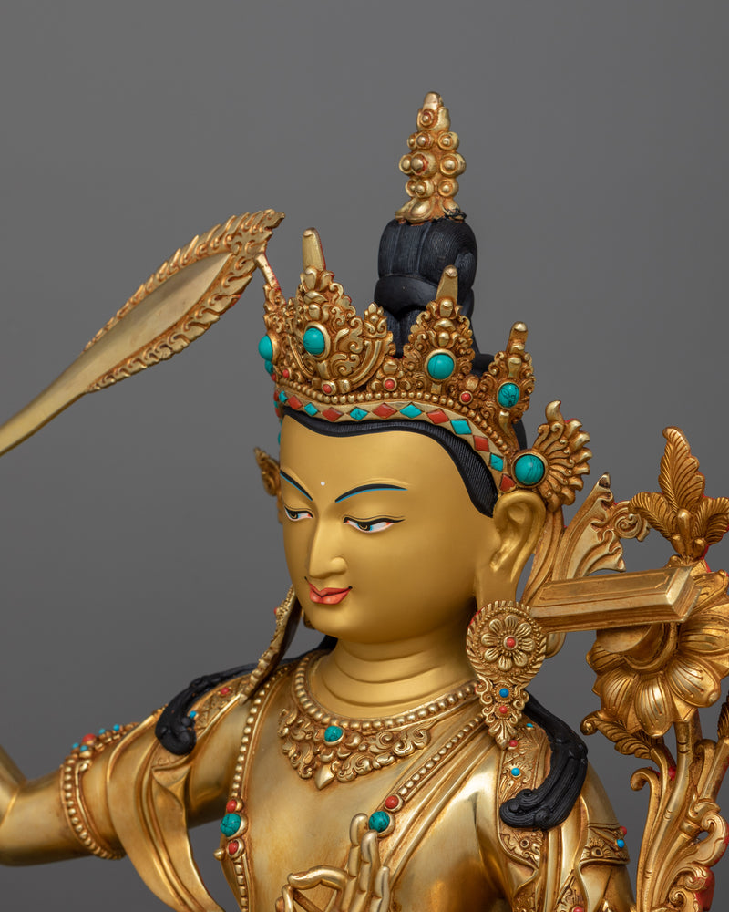 Wisdom Manjushri Bodhisattva Statue | Embodiment of Divine Knowledge and Compassion