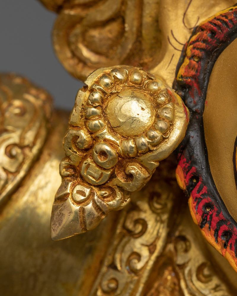 Hand-Carved Mahakala Bernakchen Statue | Tibetan Dharma Protector