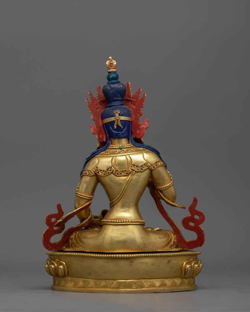 Hand-Carved Vajrasattva Lord of the Mandalas Statue | Tibetan Sculpture