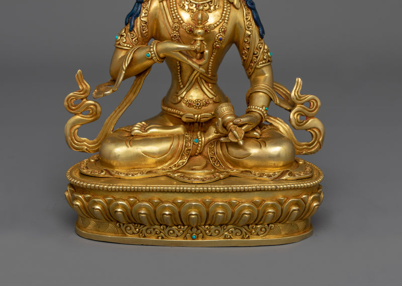 Hand-Carved Vajrasattva Lord of the Mandalas Statue | Tibetan Sculpture