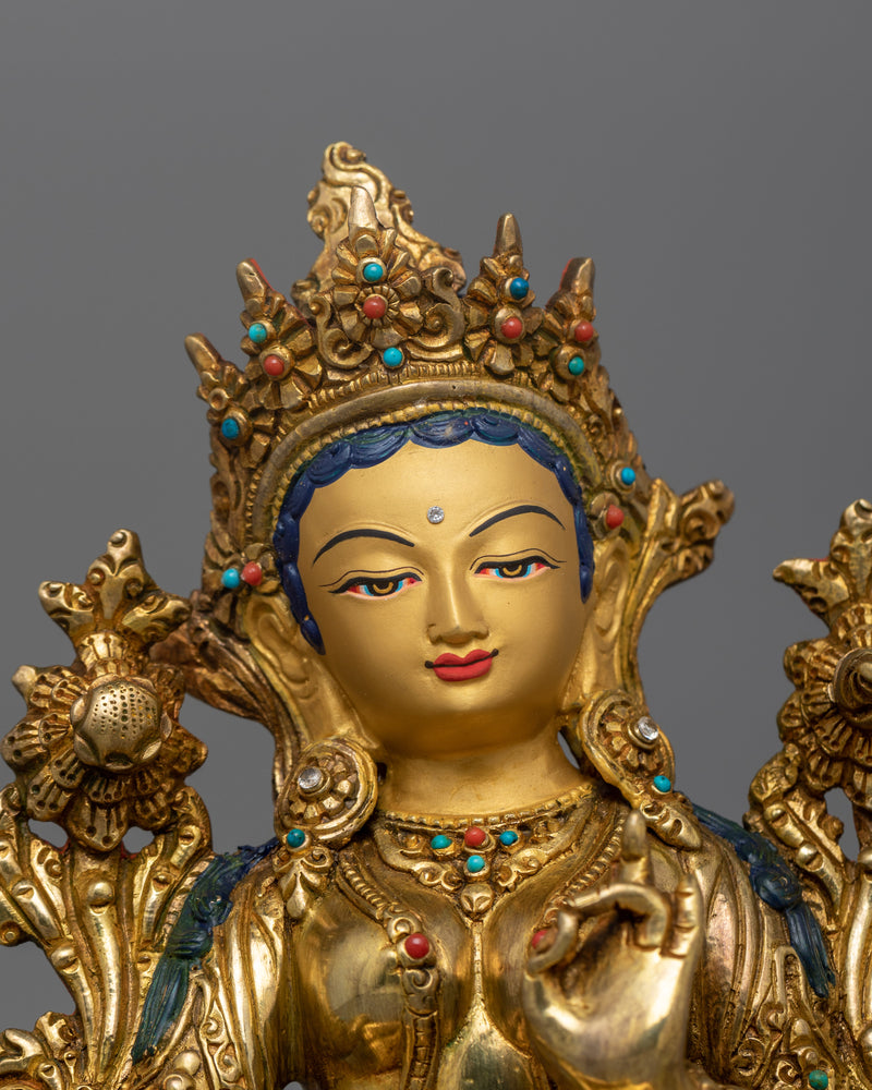 Mother Drolma (Green Tara) Art Statue | Mother of All Buddhas